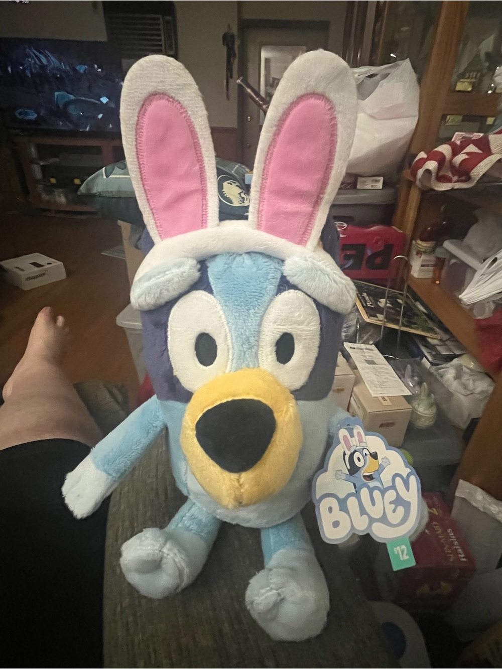 Bluey Plush with Bunny Ears - Soft Blue Kids Toy